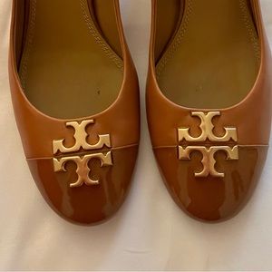Tory Burch Tan Napa leather block heel Size 8.5